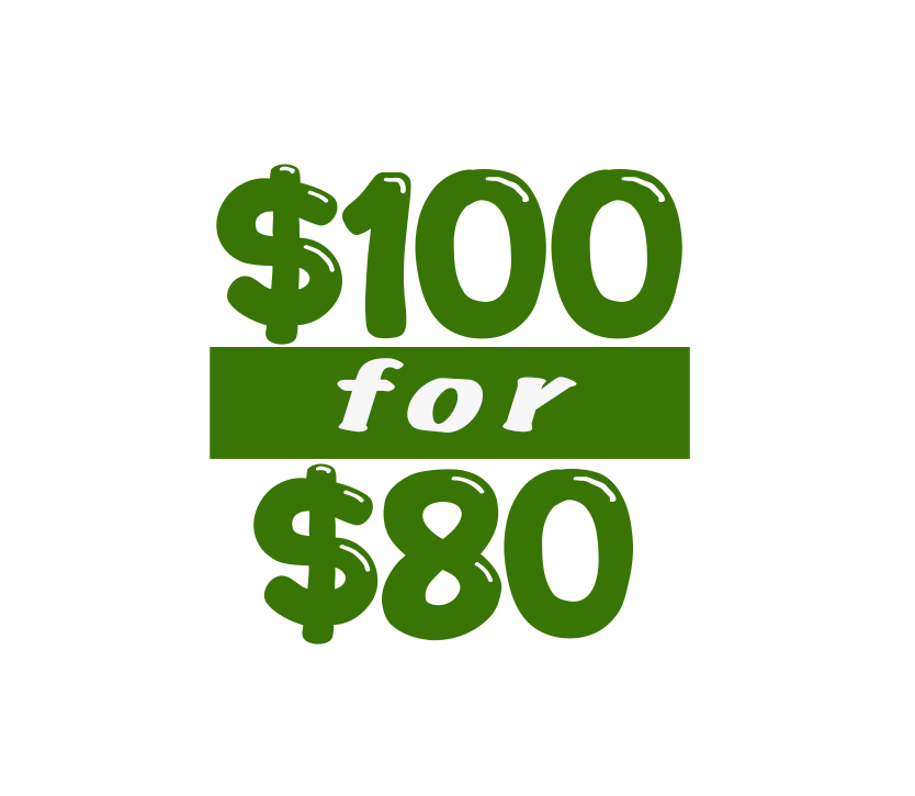 100 for 80 logo